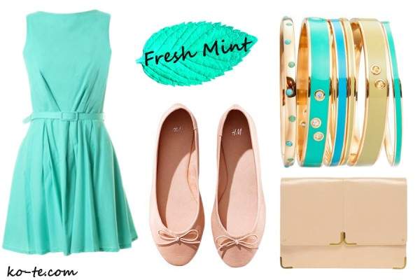 Mint dress look