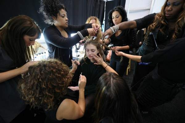 Defile's backstage