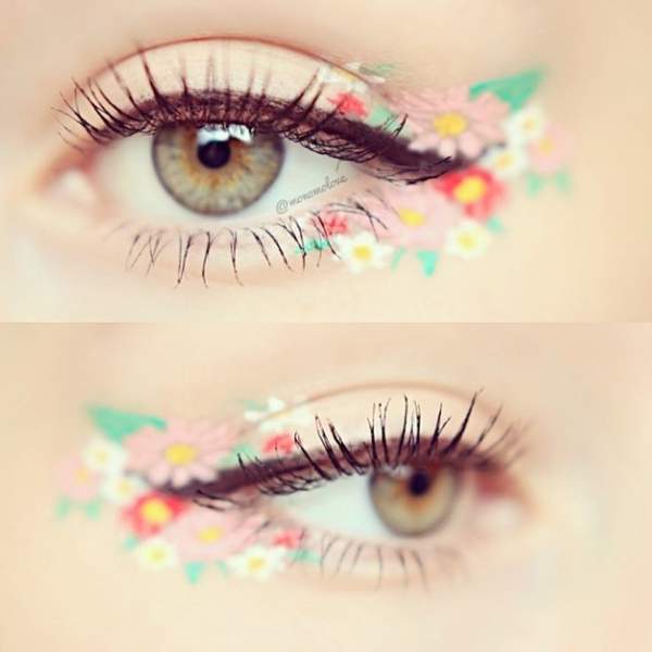 25+ Coolest Floral Makeup Looks