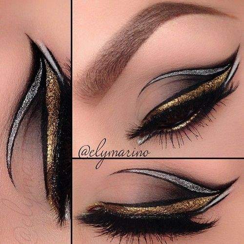 Best Black and Gold Eye Makeup Looks