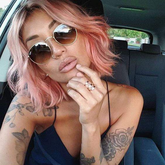 Pink Salmon Hair Color. So Hot!