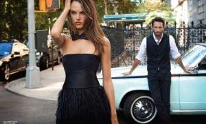 Alessandra Ambrosio and Rodrigo Santoro by Eric Guillemain for Vogue Brasil